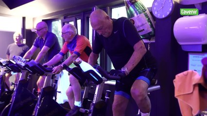À Genval, Robert a fait 88 minutes de spinning pour ses 88 ans