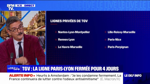 Trajets rallongés, gares non-desservies: l'impact pour les voyageurs de la fermeture de la LGV Paris-Lyon