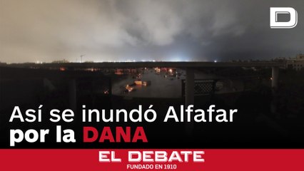 Así captó una cámara sobre un tejado cómo se inundó Alfafar durante el brutal paso de la DANA