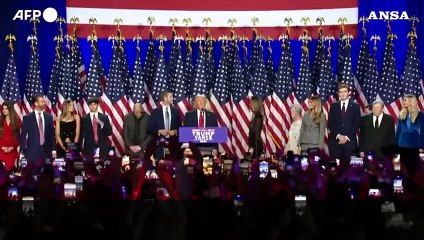 Usa2024, Trump: "Un onore esse eletto vostro 47esimo presidente"