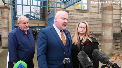 The families of Ben Corfield and Liberty Charris speak after the sentencing of Dhiya Al Maamoury.