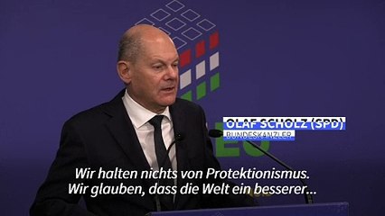 Scholz zu Trump-Zöllen: "Wir halten nichts von Protektionismus"