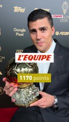 Seulement 41 points séparent Rodri et Vinicius Jr. - Foot - Ballon d'Or