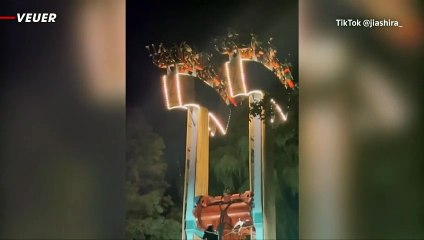 Must-see! Stranded Upside Down on a Fairground Ride in Canada