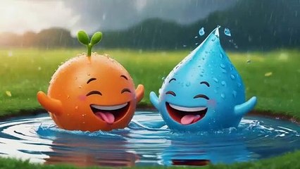 ANIMATION CARTOON-EMOJI ENJOYING IN WATER