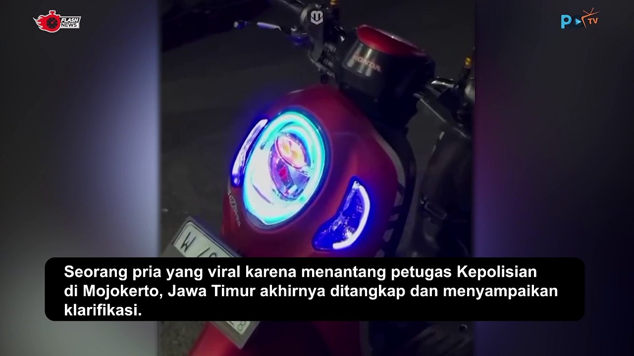 Pria Pengendara Motor yang Sempat Viral Tantang Petugas Kepolisian di Mojokerto Akhirnya Diciduk dan Berikan Klarifikasi