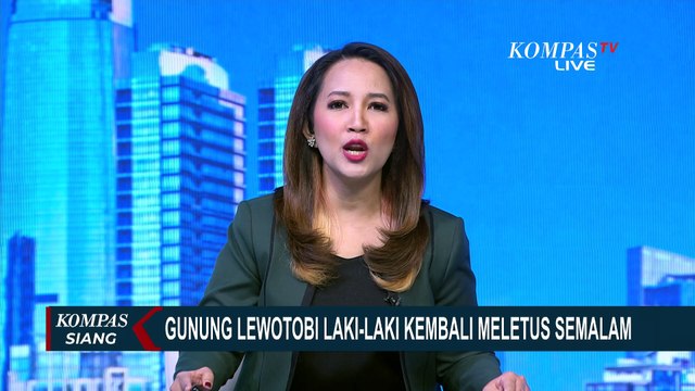 Kembali Meletus, Begini Penampakan Lontaran Lava Pijar Gunung Lewotobi Laki-Laki