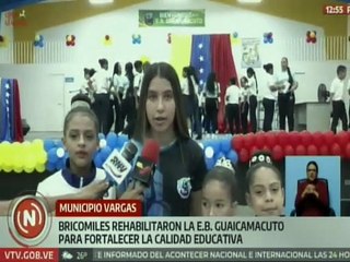 La Guaira | E.B Guaicamacuto totalmente rehabilitada por las Bricomiles en el mcpio. Vargas
