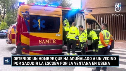 Detenido un hombre que ha apuñalado a un vecino por sacudir la escoba por la ventana en Usera