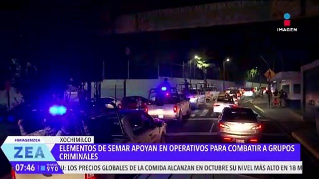 Elementos de la Semar realizan operativos en la alcaldía Xochimilco, CDMX