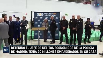 Detenido el jefe de delitos económicos de la Policía de Madrid- tenía 20 millones emparedados en su casa