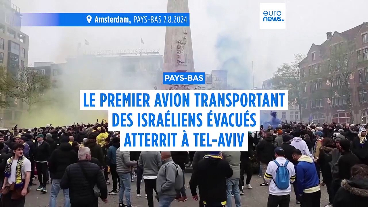 Le premier avion transportant des Israéliens évacués d'Amsterdam a atterri vendredi à Tel-Aviv