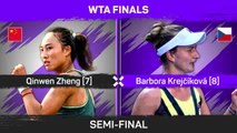 Zheng beats Krejcikova to reach WTA Finals championship