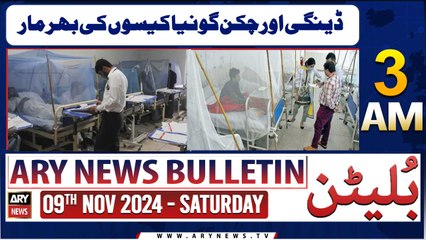ARY News 3 AM Bulletin | 9th Nov 2024 | Dengue and chikungunya cases on the rise