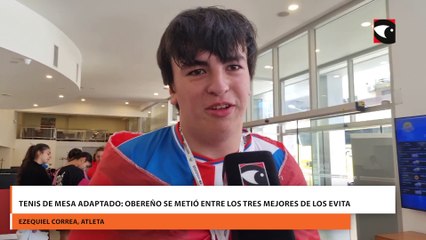 Tenis de mesa adaptado: Obereño se metió entre los tres mejores de los Evita