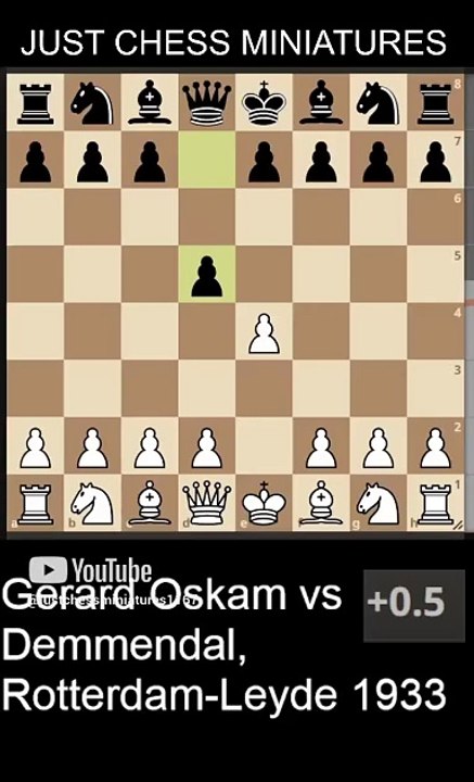 Gerard Oskam wins with a smothered checkmate