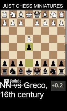 Gioachino Greco defeats NN with a smothered checkmate