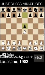 Renold vs Agassiz. Quade Gambit and smothered checkmate