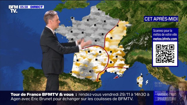 La grisaille persiste sur la moitié nord du pays, des températures très douces dans le sud