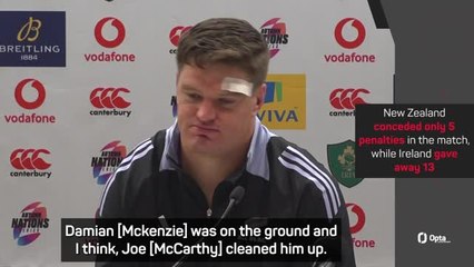 Barrett 'took exception' to McCarthy's treatment of McKenzie in New Zealand win
