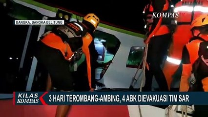 Tiga Hari Terombang Ambing di Perairan Tuing, Empat ABK Berhasil Dievakuasi Tim SAR