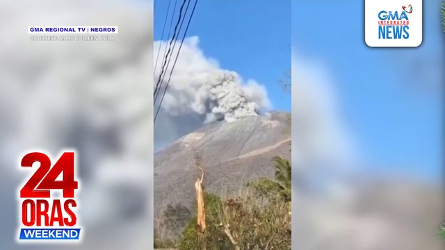 Bulkang Kanlaon, muling nagbuga ng makapal na usok at abo; nananatili sa alert level 2 | 24 Oras Weekend