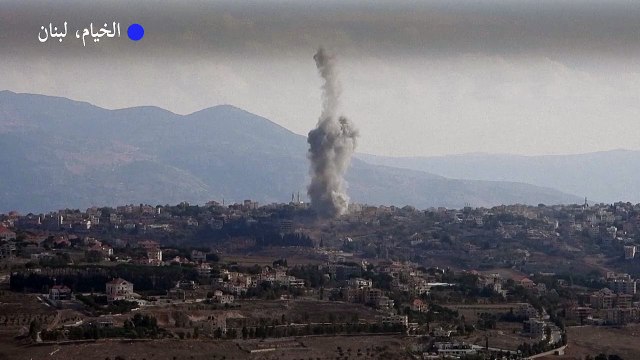 أعمدة دخانية تتصاعد من قرى جنوبية لبنانية عقب غارات إسرائيلية
