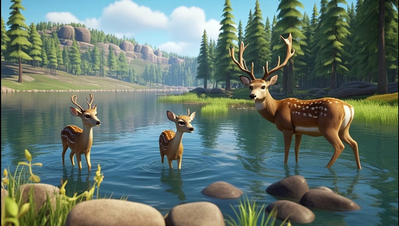 Geyikler çocuk Şarkısı | Sevimli Hayvan Dostlar, çocuk video şarkıları, çocuk videolar, çocuk video müzikleri, çocuk video şarkıları