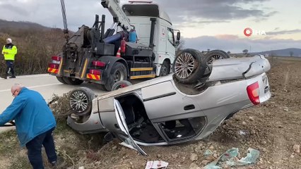 Samsun'da Yoldan Çıkan Otomobil 4 Takla Attı - 2 Kişi Yaralandı