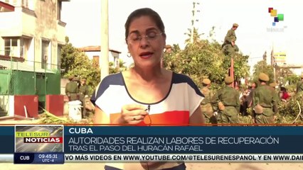 Continúan labores de recuperación tras el paso del huracán Rafael