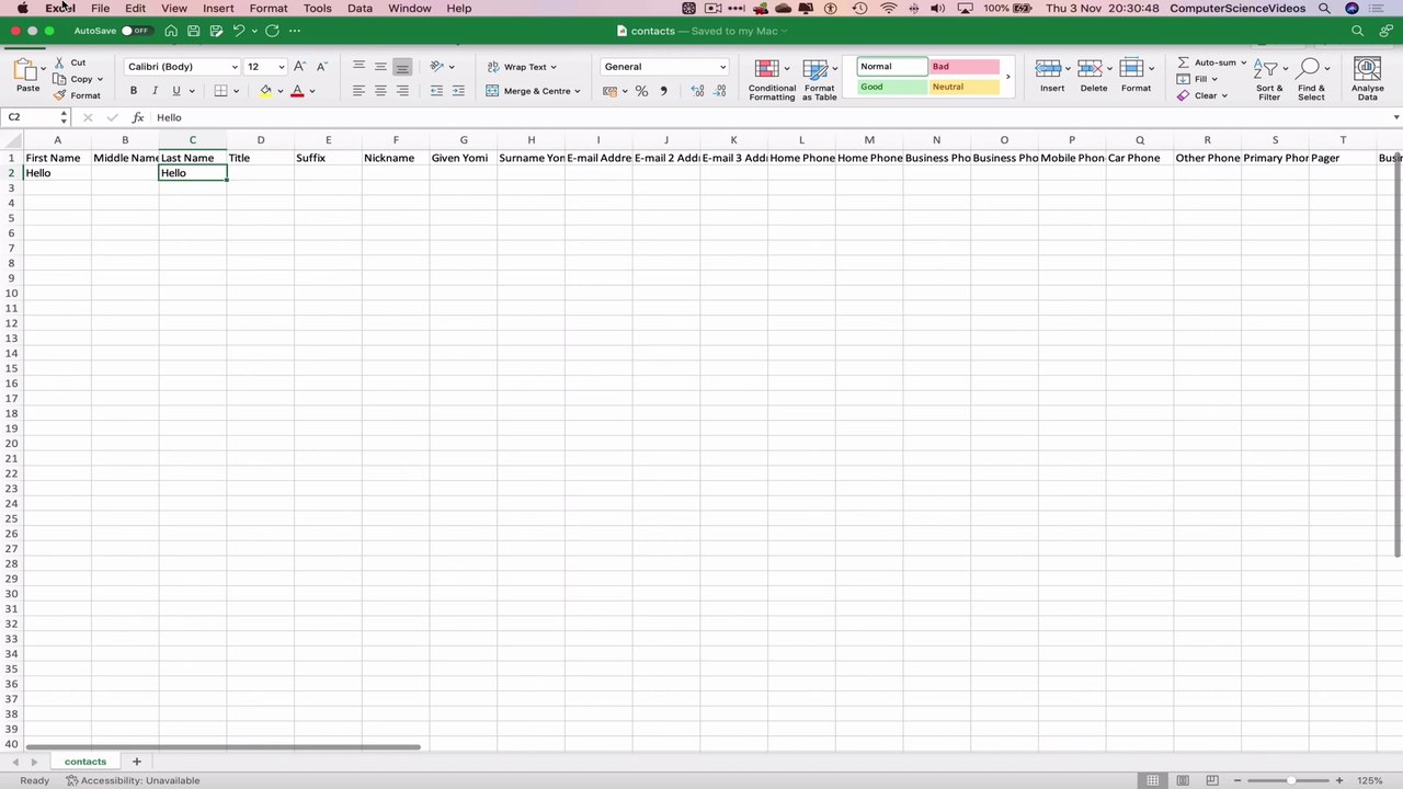 How to USE Microsoft People for Office 365 On a Mac - Tutorial 8 - Import a Contact - Basic | New