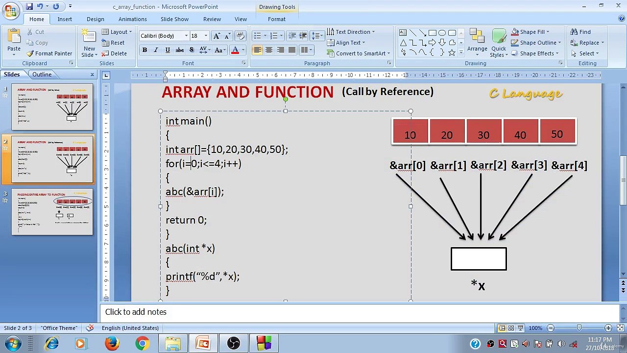 Learn Programming Technique C to Master Skills - Second Program(Array with function , Call by Reference ,continue..)
