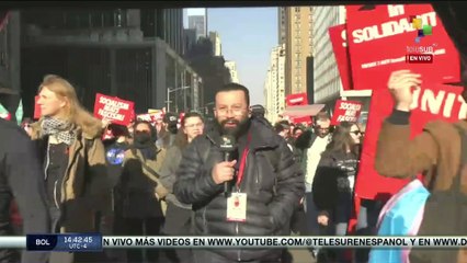 Manifestaciones en Manhattan contra anuncios de Trump