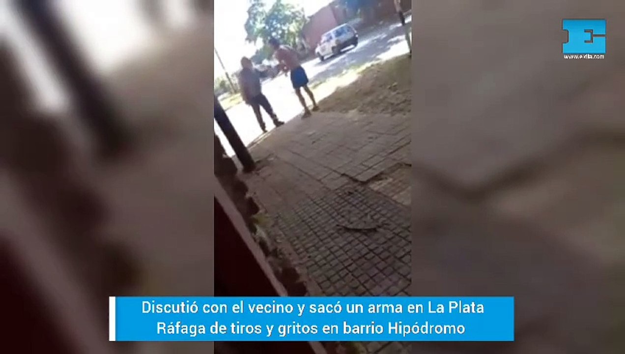 Discutía en la vereda, sacó un arma y disparó una ráfaga de tiros en La Plata