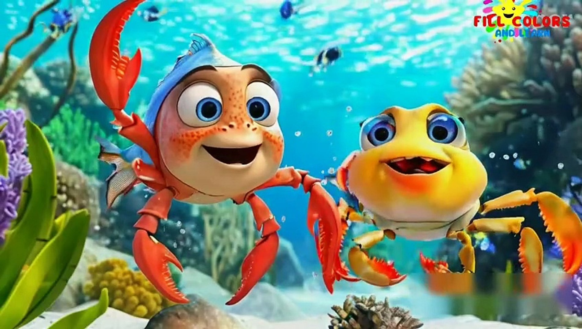 ⁣sea animals song nursery rhymes sea animals kids songs cartoon songs