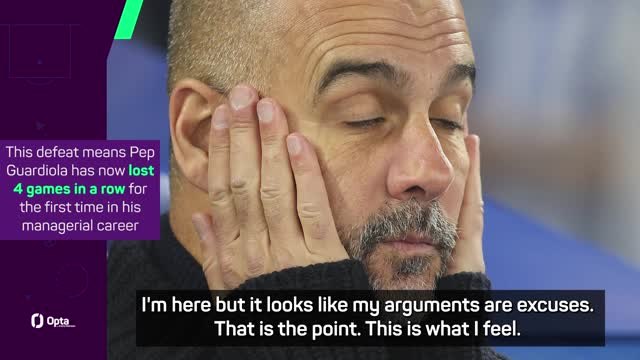 'We're playing well' - Guardiola defiant after another City defeat