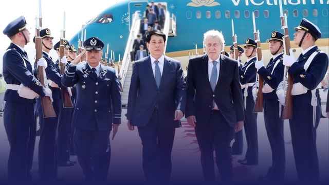 Chủ tịch nước Lương Cường bắt đầu chuyến thăm chính thức Chile