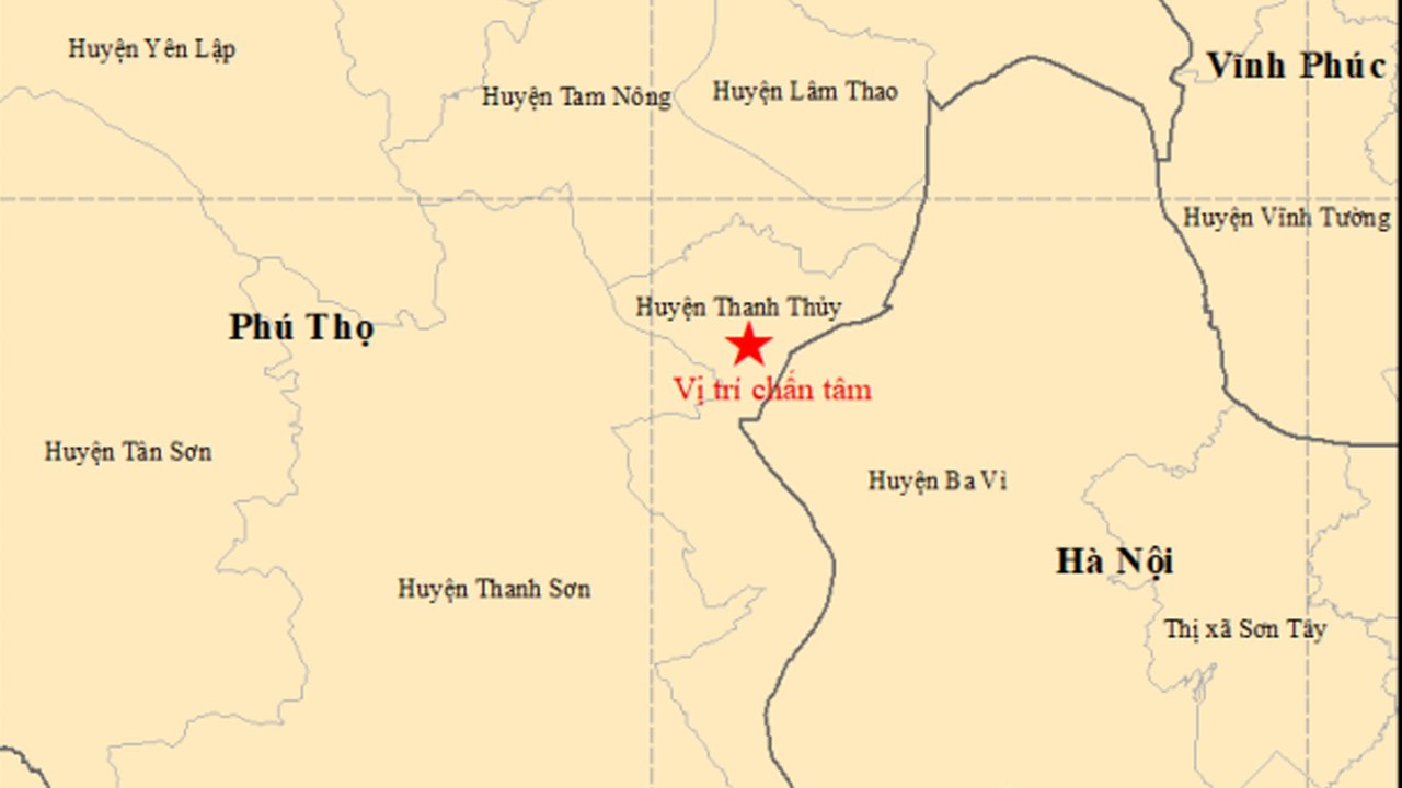 Nguyên nhân động đất gây rung lắc diện rộng ở Phú Thọ
