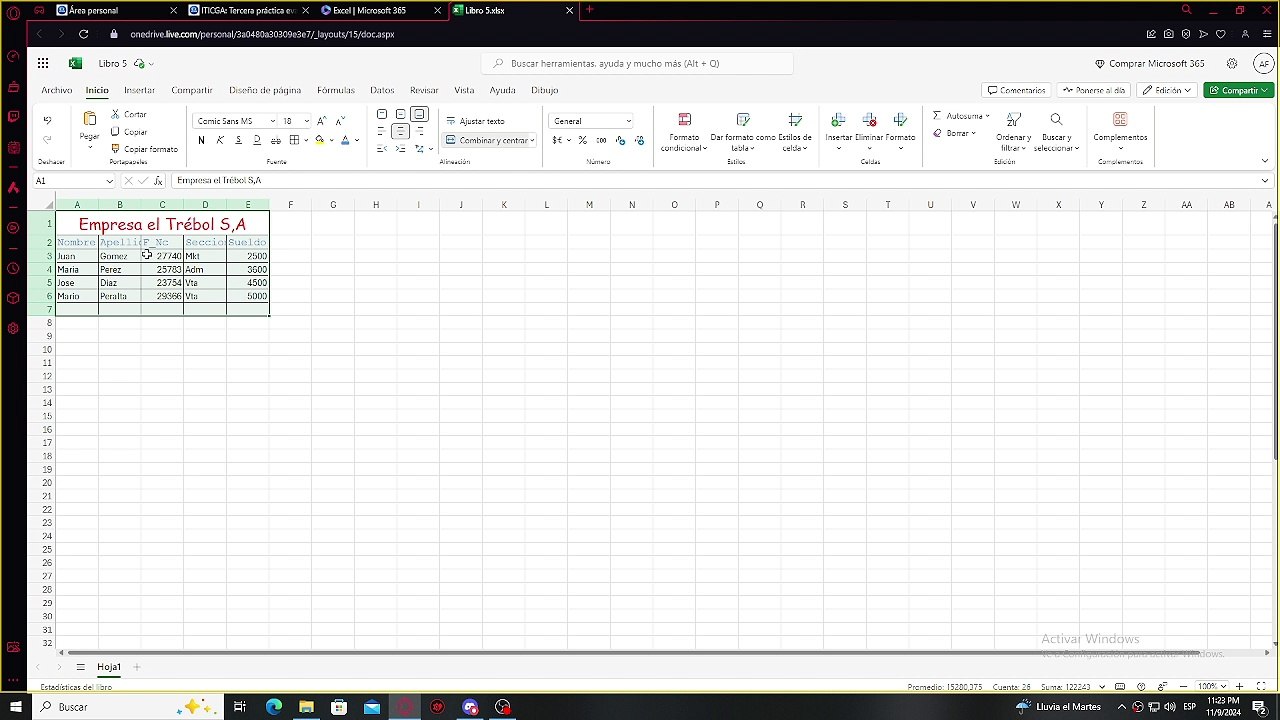 Utilizando Excel