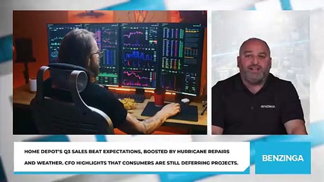 Home Depot's Q3 Sales Beat Expectations, Boosted by Hurricane Repairs and Weather. CFO Highlights That Consumers Are Still Deferring Projects.