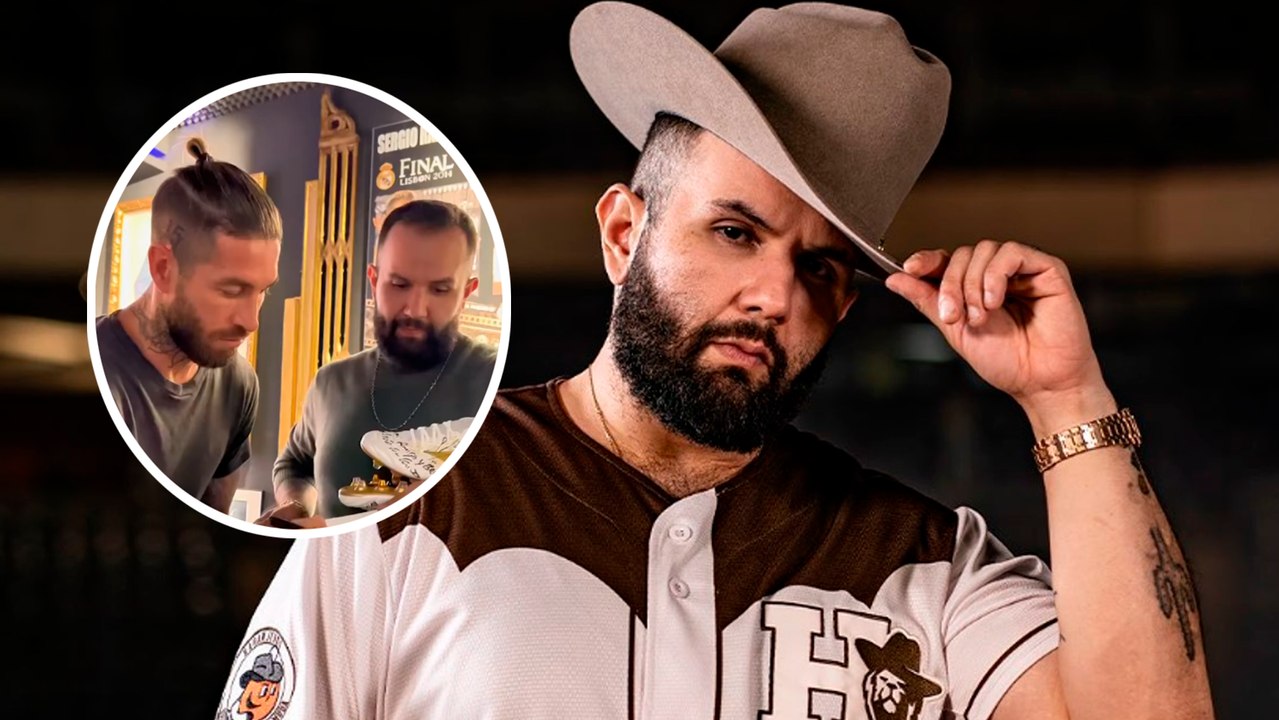 Sergio Ramos conoce a Carin León y hasta playera autografiada le regala