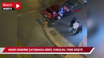 Fatih'te kendi kendine çatışmaya girdi, vuruldu, yere düştü