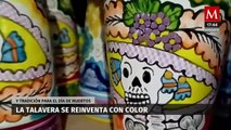 Calaveras inspiradas en Frida Kahlo creadas por artesanos poblanos