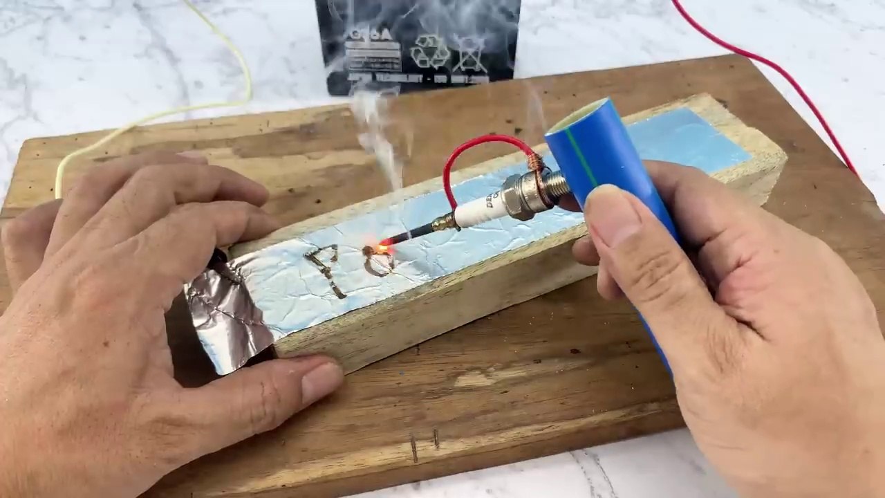How to make a simple welding machine from SPARK PLUG at home! Genius invention