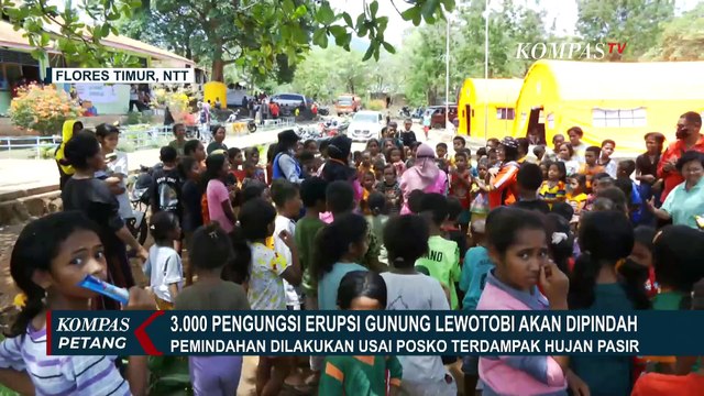 Update! 3.000 Pengungsi Erupsi Gunung Lewotobi NTT Dipindahkan-Bandara Komodo Ditutup
