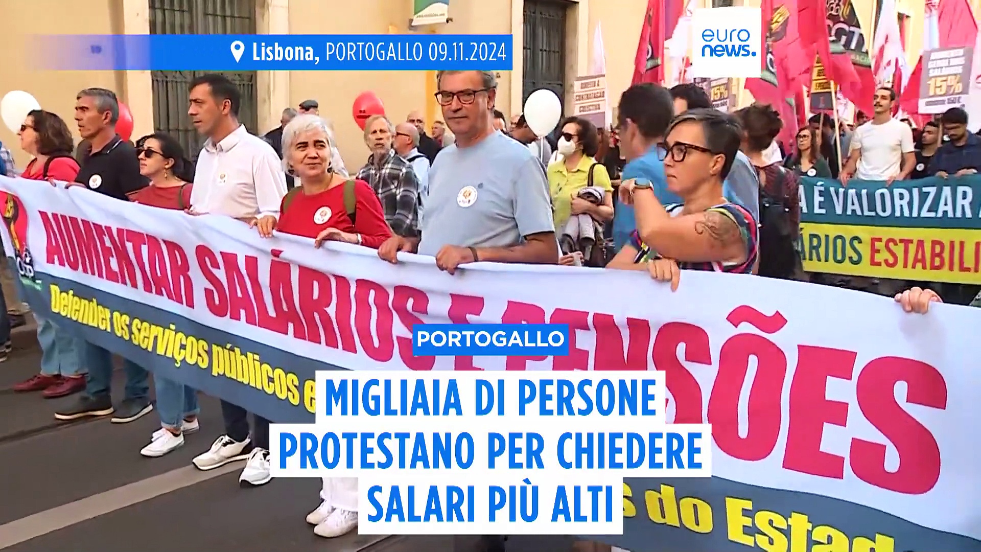 Video Portogallo: migliaia protestano per chiedere salari e pensioni più alti