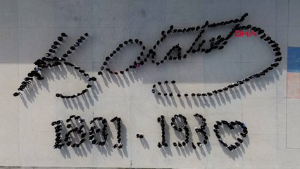 Aksaray’da 450 öğrenciyle 10 Kasım koreografisi