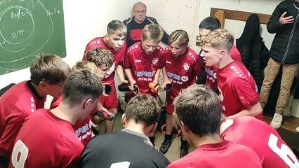 La joie des U15A après leur victoire dans le derby