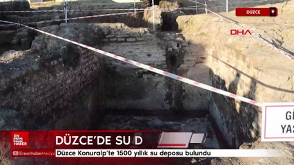 Düzce'de 1500 yıllık su deposu bulundu