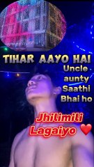 Getting ready for Tihar festival outing lights in house